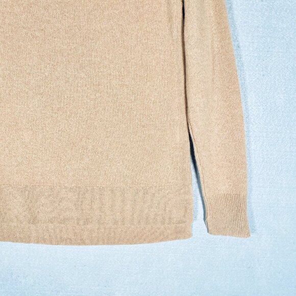Halogen Cashmere Sweater Womens PS Beige Knit Pullover Tunic Minimalist - Picture 2 of 12